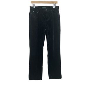 Lauren Jeans Co LRL Black Corduroy Straight Leg Pants Women’s Size 8 Classic